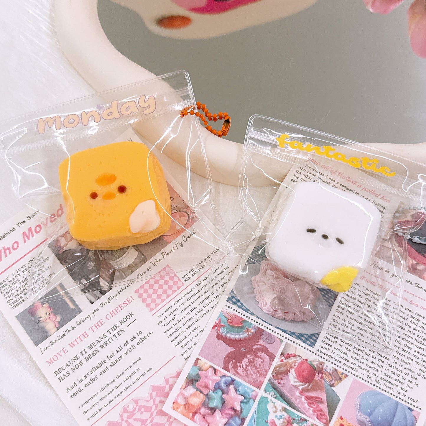 チーズブロック＆チーズシリーズ 手作りスクイーズ 食品グレードシリコン ストレス解消スローリバウンド トレンドアクセサリー【全店5,000円以上で送料無料】