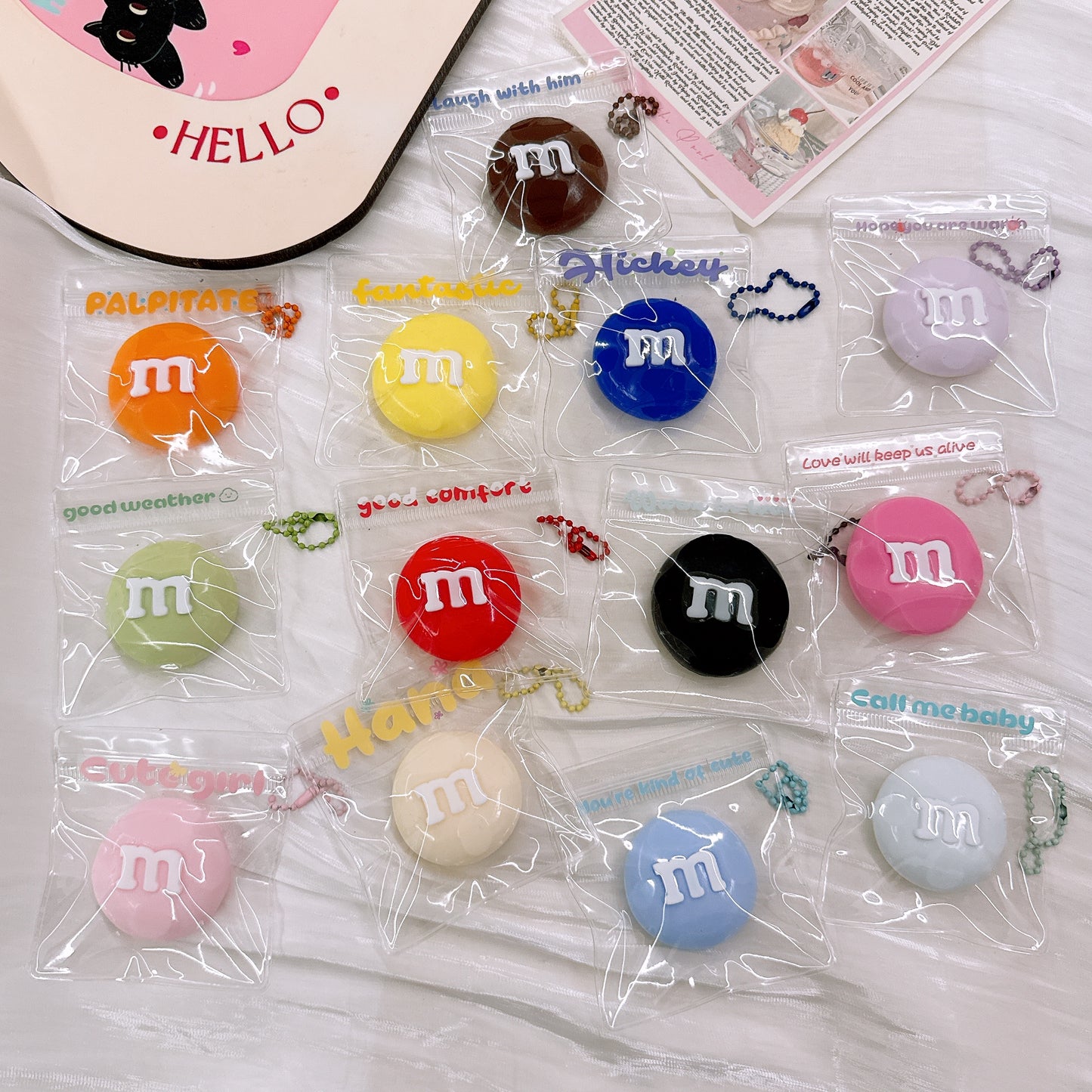 M&M'sスクイーズシリーズ（食品グレードシリコン・スローリバウンド・トレンドおもちゃストラップ）【全店5,000円以上で送料無料】