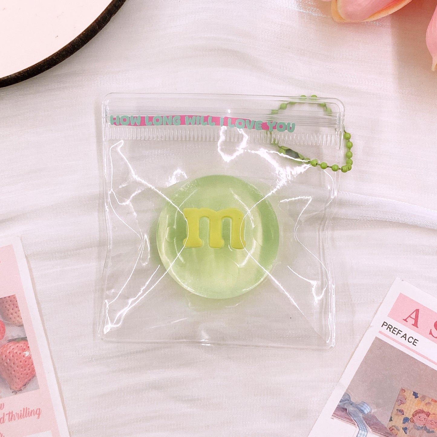 クリアM&M's 手作り高級感 スクイーズ 食品グレードシリコン ストレス解消スローリバウンド トレンドキーホルダー【全店5,000円以上で送料無料】