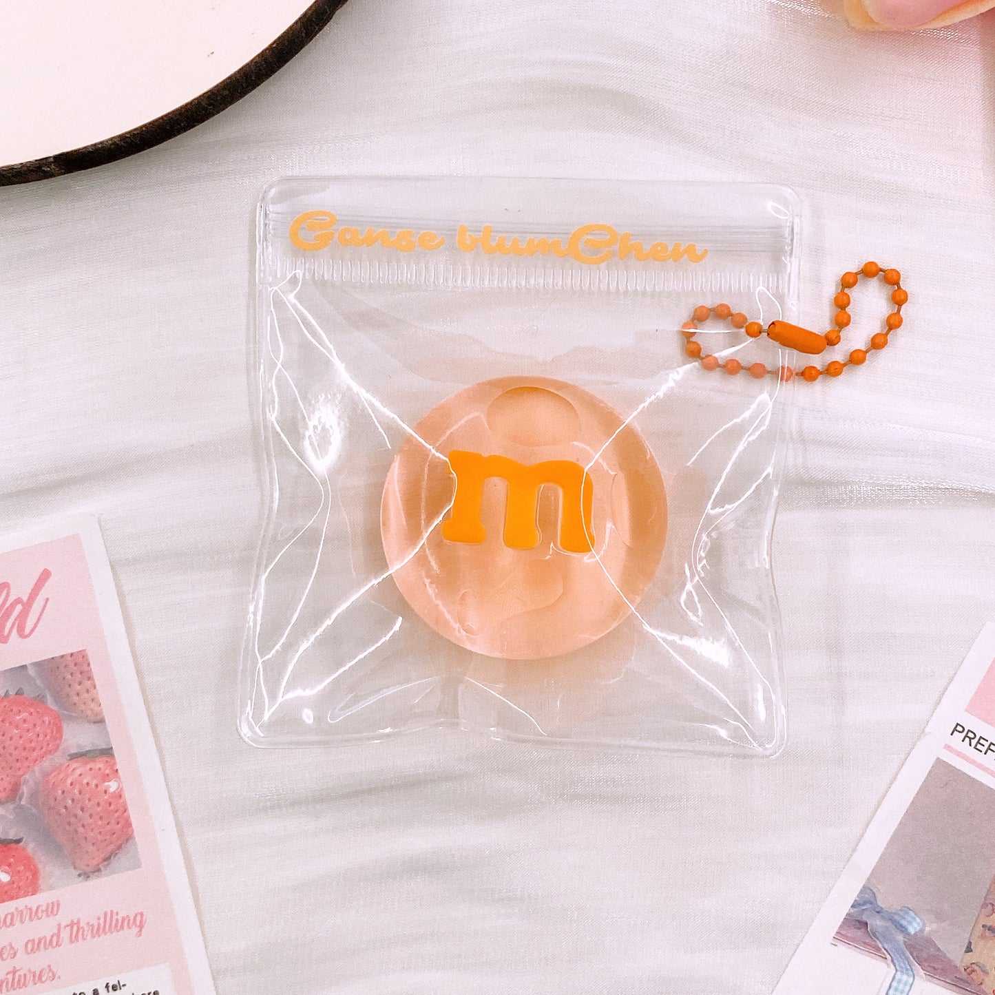 クリアM&M's 手作り高級感 スクイーズ 食品グレードシリコン ストレス解消スローリバウンド トレンドキーホルダー【全店5,000円以上で送料無料】