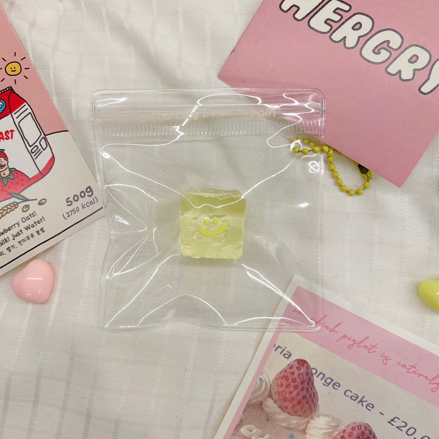 透明レインボー氷ブロック 食品グレードのシリコン製 ぷにぷにストレス解消玩具 ゆっくり戻る回弾 おしゃれなトレンドグッズ・ストラップ【全店5,000円以上で送料無料】