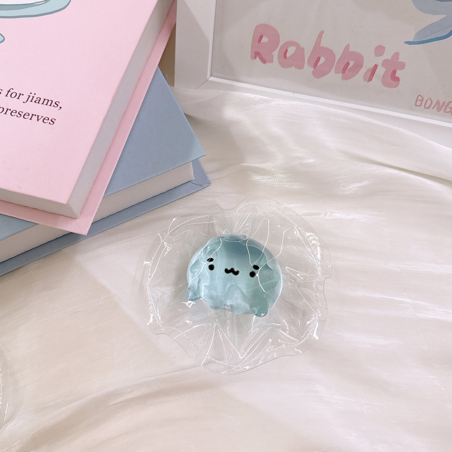 クリアブルークラゲ 手作り精巧スクイーズ 食品グレードシリコン ストレス解消スローリバウンド トレンド玩具【全店5,000円以上で送料無料】