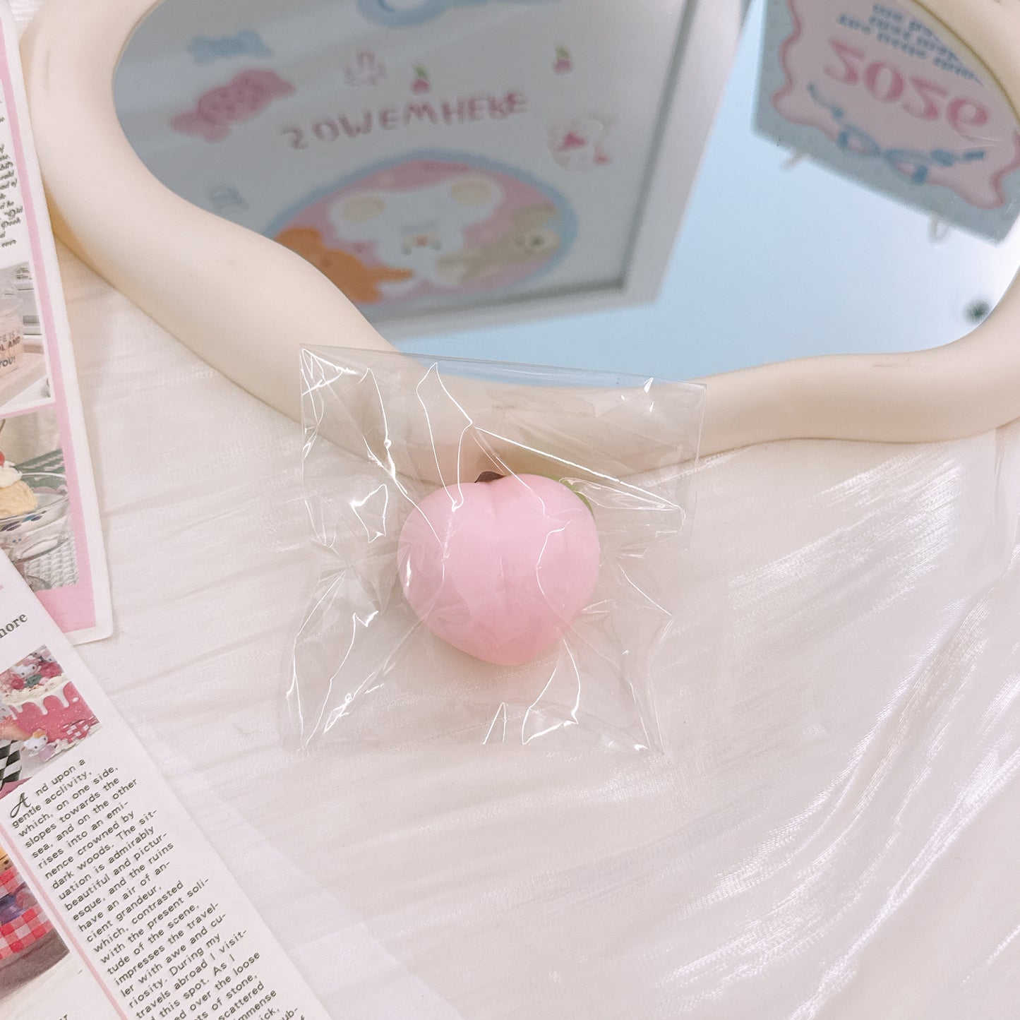 ハート桃 手作り精巧スクイーズ 食品グレードシリコン ストレス解消スローリバウンド トレンド玩具【全店5,000円以上で送料無料】