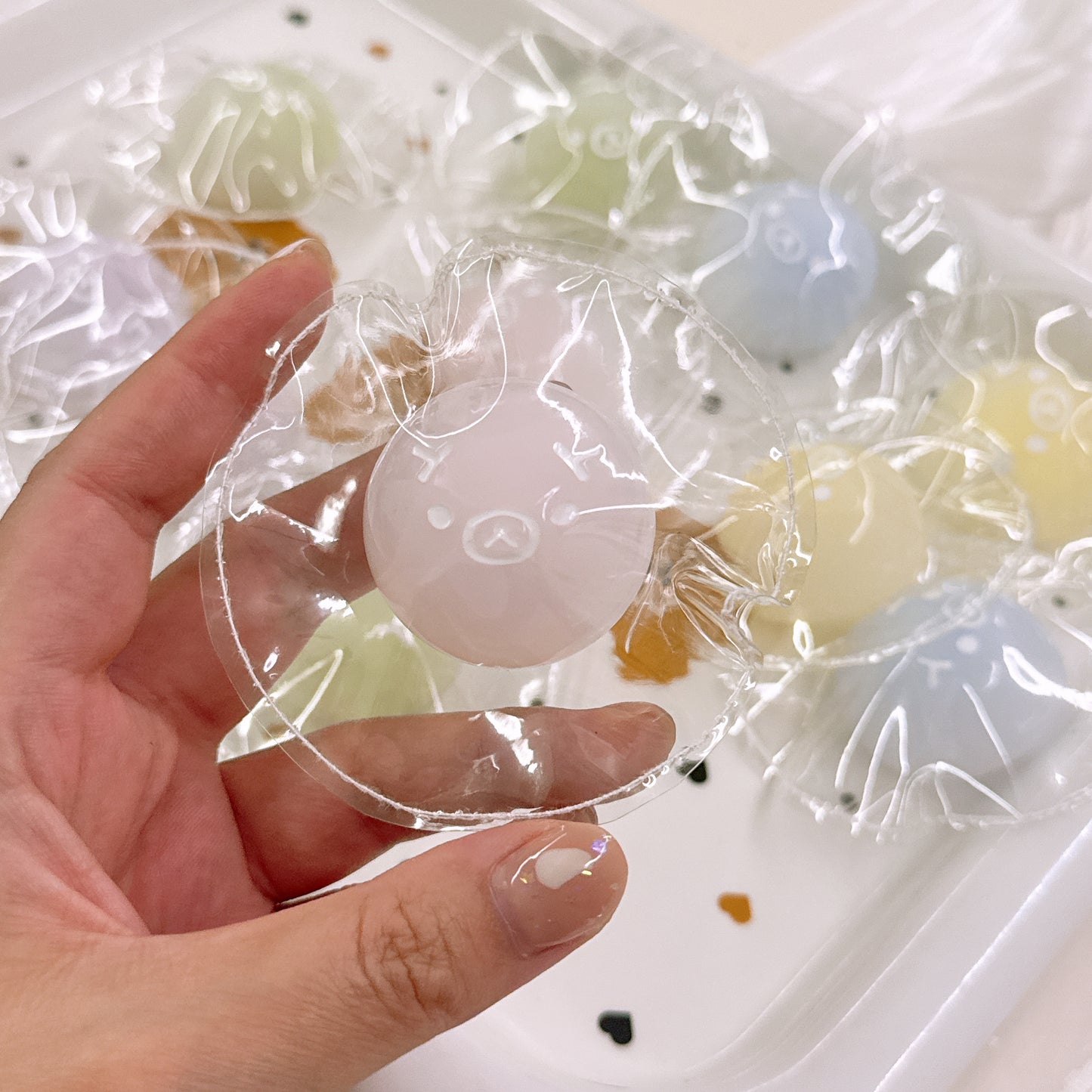 リラックマ 餡入りお団子シリーズ 手作りスクイーズ 食品グレードシリコン ストレス解消 遅回弾 トレンドチャーム【全店5,000円以上で送料無料】