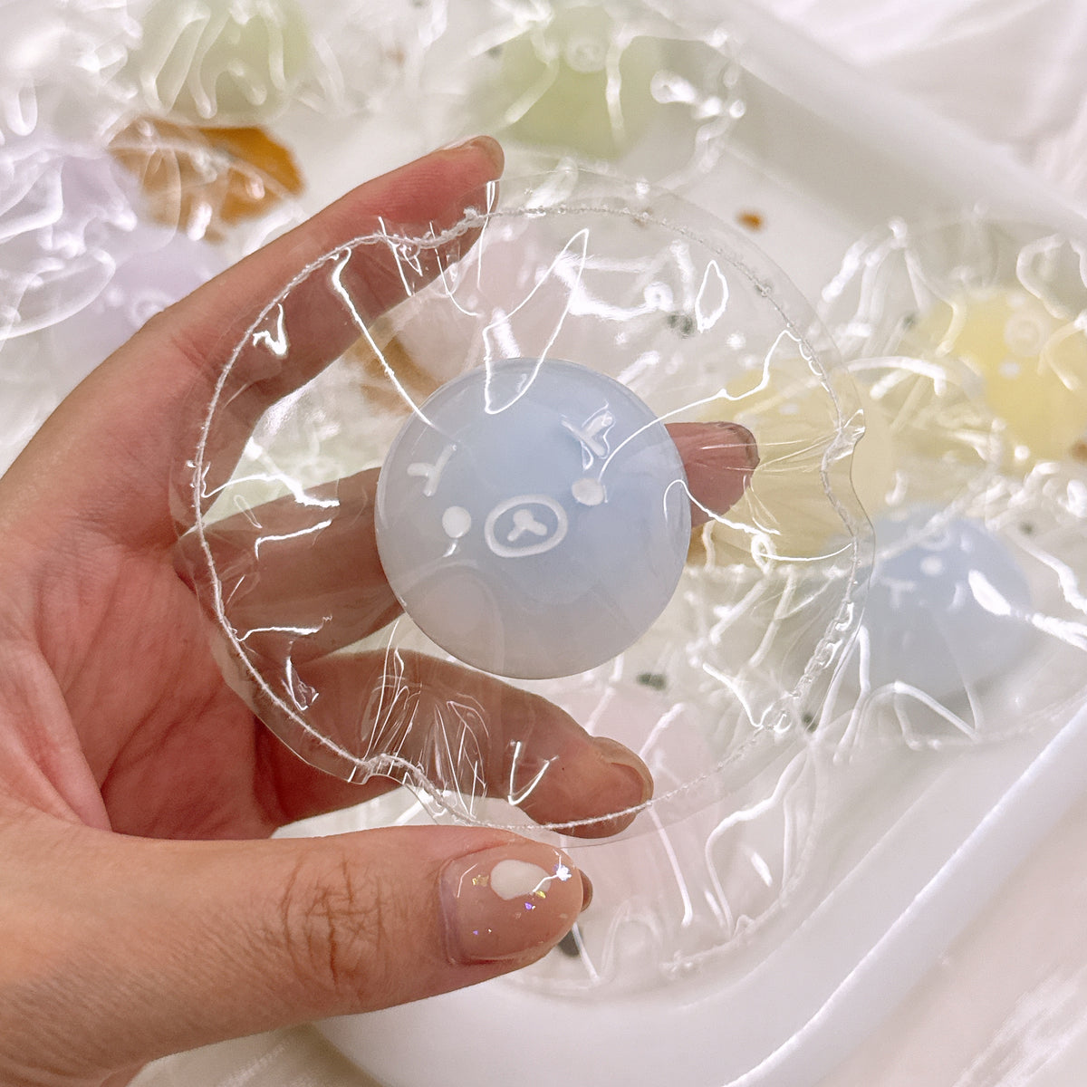 リラックマ 餡入りお団子シリーズ 手作りスクイーズ 食品グレードシリコン ストレス解消 遅回弾 トレンドチャーム【全店5,000円以上で送料無料】