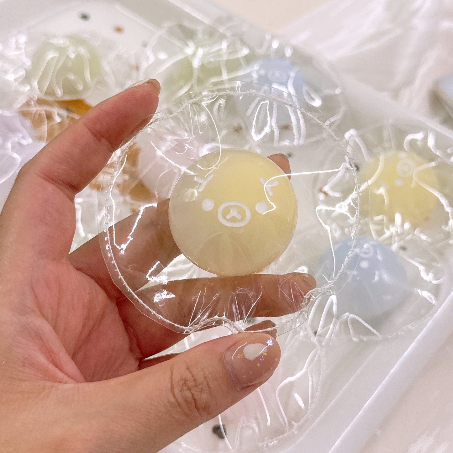 リラックマ 餡入りお団子シリーズ 手作りスクイーズ 食品グレードシリコン ストレス解消 遅回弾 トレンドチャーム【全店5,000円以上で送料無料】