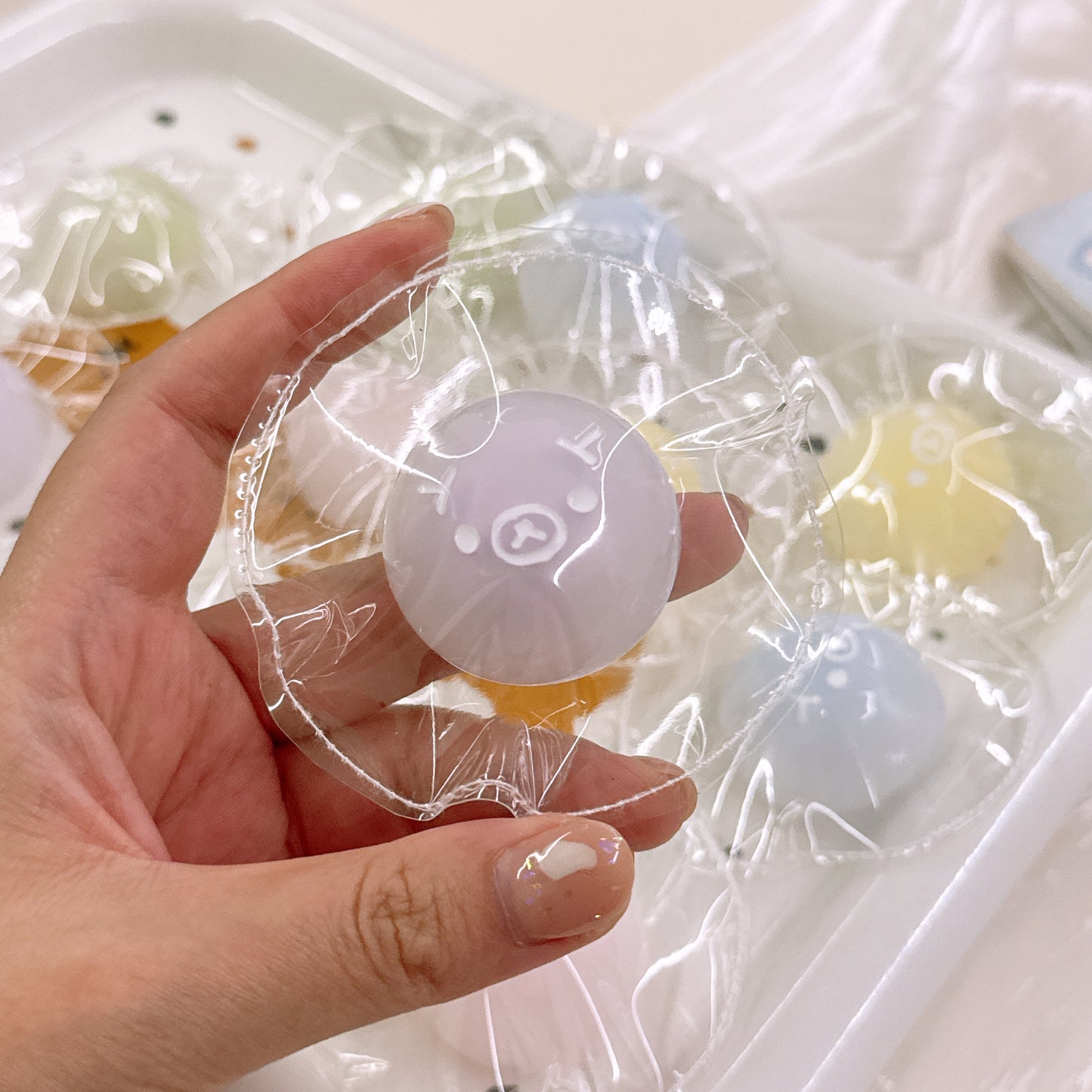 リラックマ 餡入りお団子シリーズ 手作りスクイーズ 食品グレードシリコン ストレス解消 遅回弾 トレンドチャーム【全店5,000円以上で送料無料】