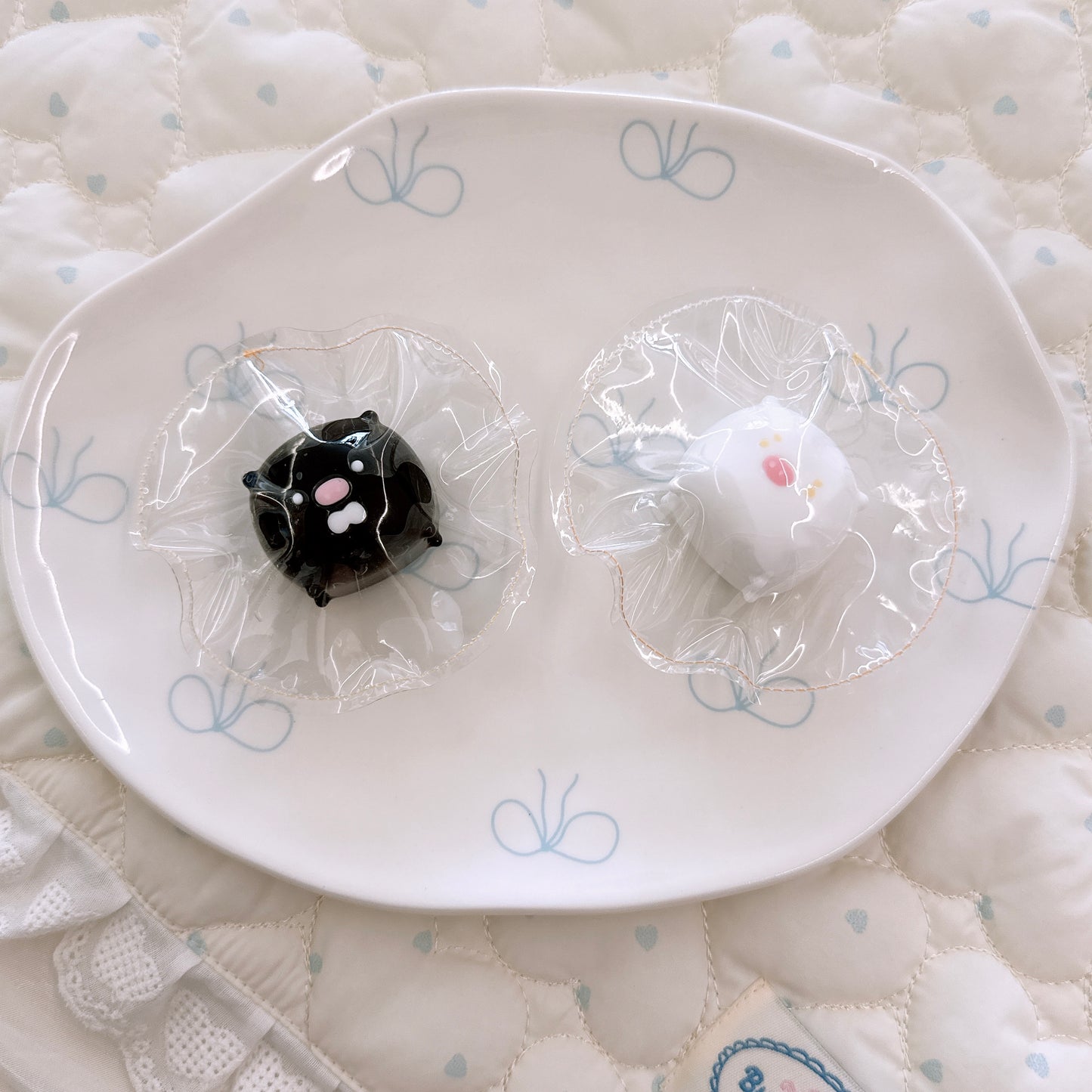黒白ブタシリーズ 食品グレードシリコン スクイーズ ストレス解消 ゆっくり戻り おしゃれチャーム【全店5,000円以上で送料無料】